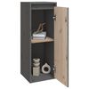 vidaXL Wall Cabinet Grey 30x30x80 cm Solid Wood Pine