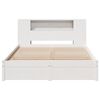 vidaXL Bookcase Bed without Mattress White 120x200cm Solid Wood Pine