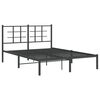 vidaXL Metal Bed Frame without Mattress with Headboard Black 140x200cm