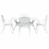 vidaXL Garden Dining Set 5 pcs White Aluminium