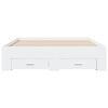 vidaXL Bed Frame with Drawers without Mattress White 120x200 cm