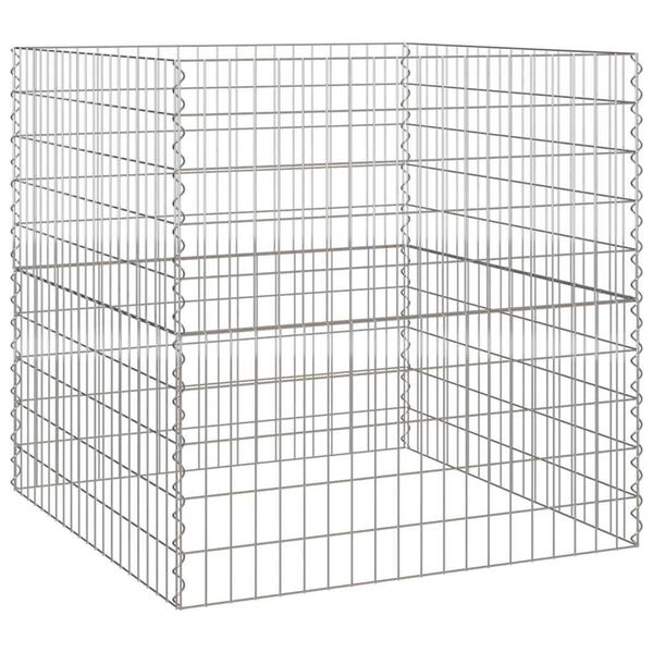 vidaXL Square Composter 100 x 100 x 100 cm Iron