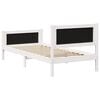 vidaXL Bed frame White and light grey 90 x 200 cm Solid pine wood