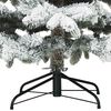 vidaXL Artificial Hinged Christmas Tree Snow Flocked White 180 cm