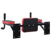 VidaXL Dip Station Black and Red 72.5 x 70 x 31 cm Powder-coated steel