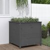 vidaXL Garden Planter Grey 82.5x82.5x78 cm Solid Wood Pine