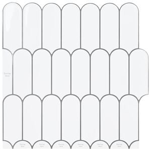 vidaXL Feather Tile 50 pcs White Grey 30 x 30 cm Polyurethane and PET