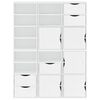 vidaXL Side Cabinets 6 pcs "ODDA" White 40x24x79 cm Solid Wood Pine