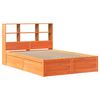 vidaXL Bed Frame without Mattress Wax Brown 140x200 cm Solid Wood Pine