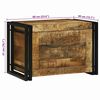 vidaXL Storage Box Brown and Black 60 x 40 x 41 cm Solid Mango Wood