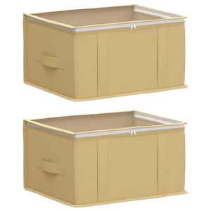 vidaXL Storage Box with Transparent Top Window 2 pcs Non-woven fabric