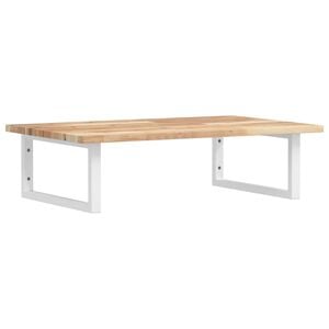 vidaXL Basin Shelf Wall Mounted Steel and Solid Wood Acacia