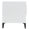 vidaXL Side Tables 2 pcs High Gloss White 50x46x50 cm Engineered Wood