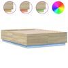 vidaXL Bed Frame with LED without Mattress Sonoma Oak 140x190 cm