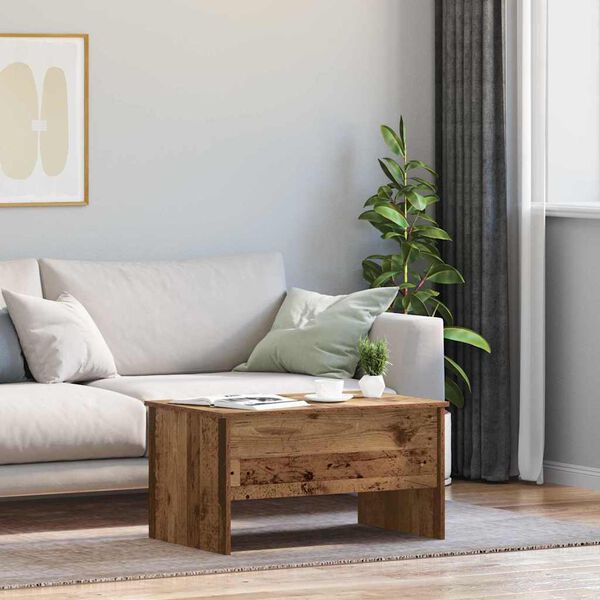 vidaXL Coffee Table Old Wood 102 x 50.5 x 46.5 cm Engineered Wood