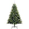 vidaXL Artificial Hinged Christmas Tree 300 LEDs Green 180 cm