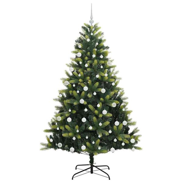 vidaXL Artificial Hinged Christmas Tree 300 LEDs Green 180 cm