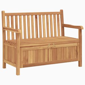 vidaXL Bench with Storage Brown 114 x 60 x 90 cm Solid Teak Wood