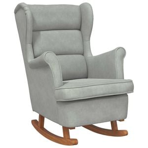 vidaXL Rocking Chair with Cushion Light Grey 92 x 71 x 100 cm Plywood