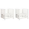 vidaXL Garden Chairs 2 pcs White Solid Wood Pine