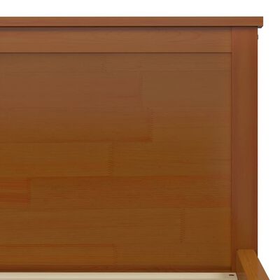 vidaXL Bed Frame Honey Brown Solid Wood Pine 180x200 cm Super King