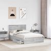 vidaXL Storage Bed Grey Sonoma 120 x 200 cm Engineered Wood