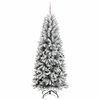 vidaXL Artificial Christmas Tree with 300 LEDs with Stand White 240 cm
