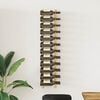 vidaXL Wall Mounted Wine Rack for 24 Bottles Gold Iron