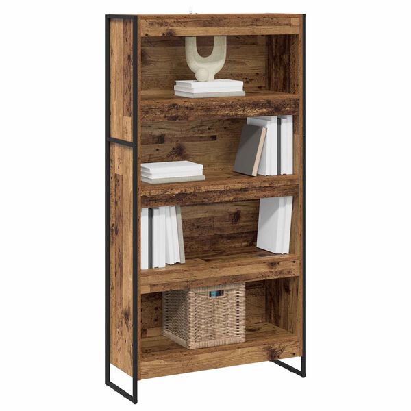 vidaXL Book Cabinet 2 pcs Old Wood 80 x 30 x 155 cm Engineered Wood