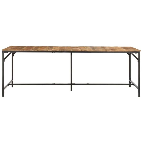 vidaXL Dining Table 220x90x75 cm Solid Wood Rough Mango