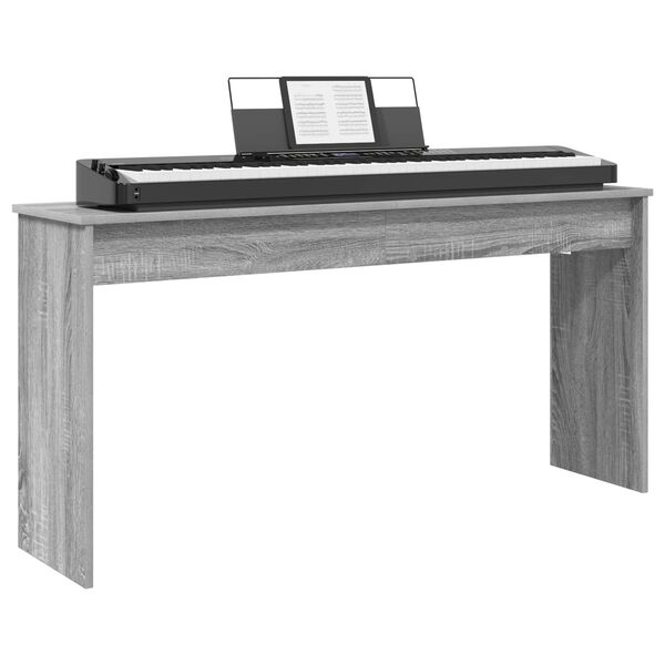 vidaXL Keyboard Stand Grey Sonoma 130 x 32 x 64 cm Engineered Wood