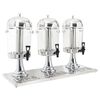 vidaXL Triple Juice Dispenser Stainless Steel 3 x 8 L