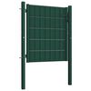 vidaXL Fence Gate PVC and Steel 100x100 cm Green