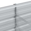 vidaXL Garden Raised Bed 160x40x45 cm Galvanized Steel Silver