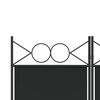 vidaXL 6-Panel Room Divider Black 240x200 cm Fabric