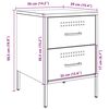 vidaXL Bedside Cabinets 2 pcs White 36x39x50.5 cm Steel