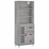 vidaXL Highboard Grey Sonoma 69,5x34x180 cm Engineered Wood