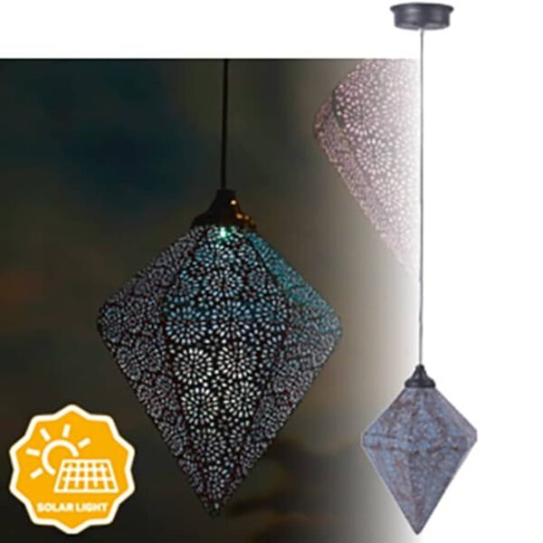 Luxform Solar LED Garden Hanging Light Oriental Myra Blue