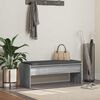 vidaXL Hall Bench with Cushion Grey Sonoma 103 x 38 x 40 cm
