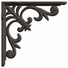 vidaXL Wall Shelf Brackets 12 pcs Antique Brown 21.5 x 21.5 x 3.5 cm