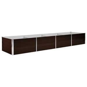 vidaXL Raised Bed | Brown | Galvanised Steel | 320x80x45 cm