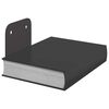 vidaXL Wall Shelf with Shelf 4 pcs Black 6 x 10.8 x 6.6 cm
