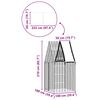 vidaXL Rabbit Cage Silver 100 x 100 x 210 cm Galvanised Steel