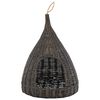 vidaXL Cat House with Cushion Grey 40x60 cm Natural Willow Teepee