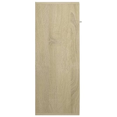 vidaXL Sideboard White and Sonoma Oak 60x30x75 cm Engineered Wood