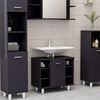 vidaXL 3 Piece Bathroom Furniture Set High Gloss Grey Engineered Wood
