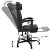vidaXL Reclining Office Chair Black Faux Leather
