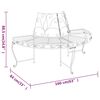 vidaXL Half Round Tree Bench 2 pcs &Oslash;160 cm Black Steel