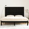 vidaXL Wall Headboard Black 185x3x110 cm Solid Wood Pine
