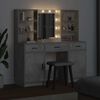 vidaXL Dressing Table Set 3 pcs Concrete Grey Engineered Wood